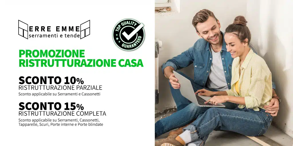RISTRUTTURAZIONE CASA: FINO AL 15% DI SCONTO SU SERRAMENTI, INFISSI E PORTE
